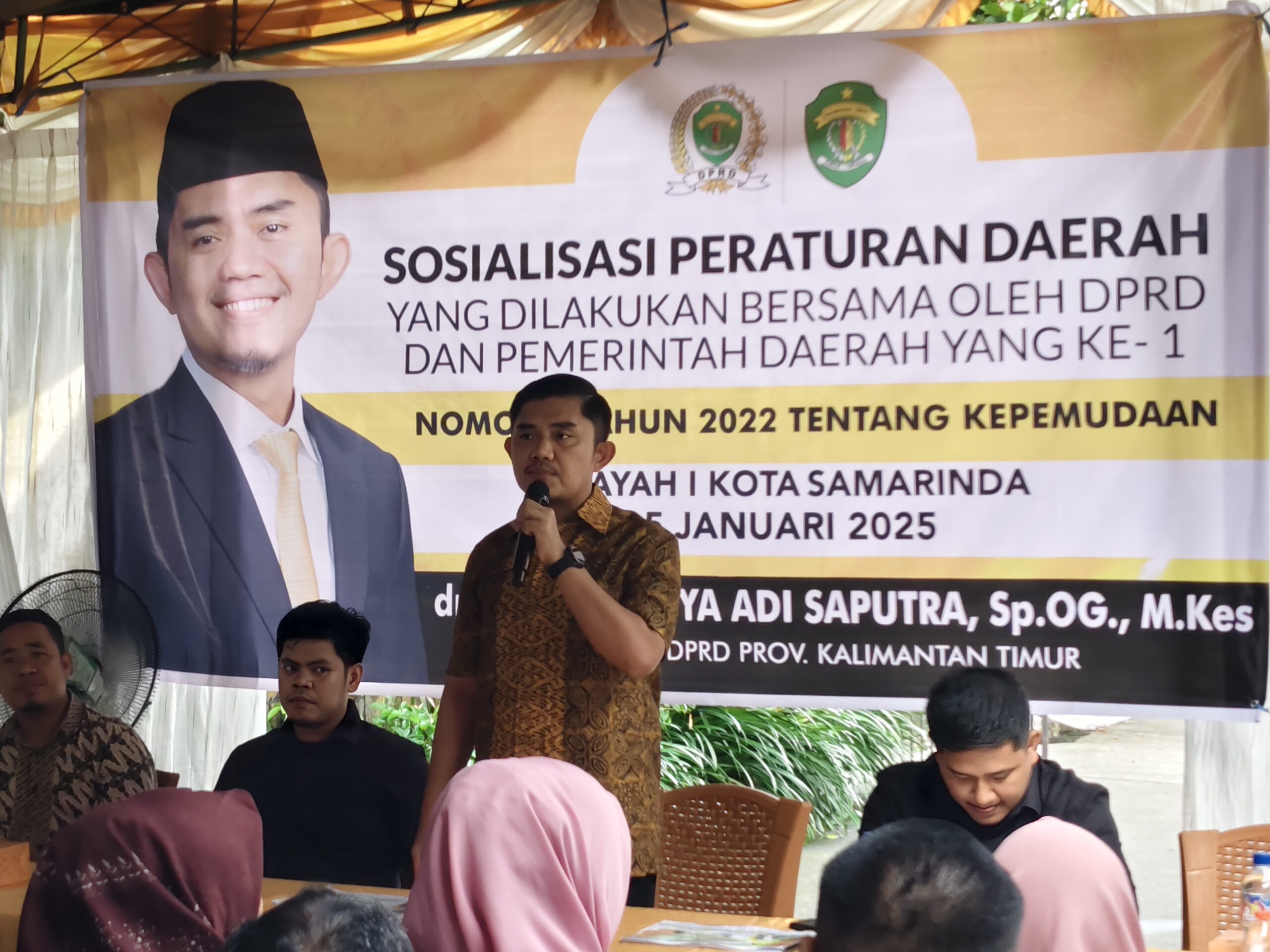 Anggota DPRD Provinsi Kaltim, Andi Satya Adi Saputra, Menggelar Sosialisasi Perda Kepemudaan, di Samarinda.