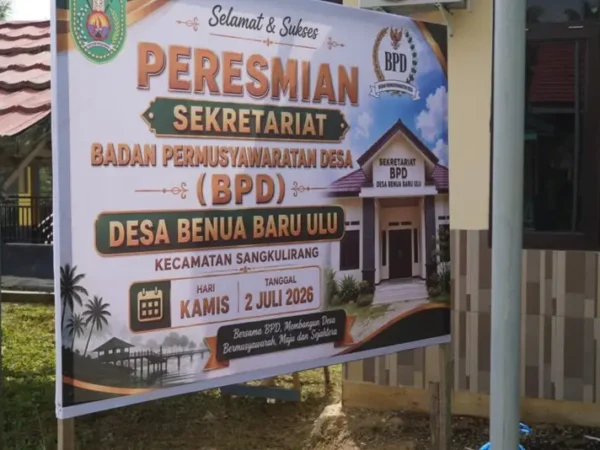 Sekretariat BPD Benua Baru Ulu Diresmikan, Bupati Kutim Tekankan Sinergi dengan Kepala Desa